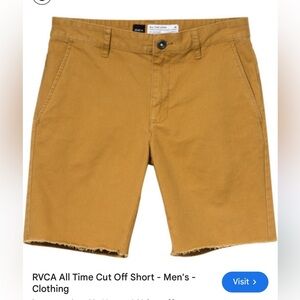 RVCA ALL Time Chino cutoff Shorts Mens Size 30 Outdoor Skateboard NWOT